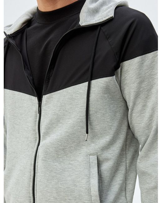 Koton Sweatjacke in Gray für Herren