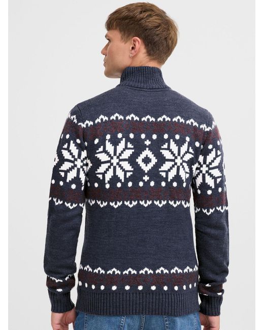 Solid Pullover Norwin in Blue für Herren