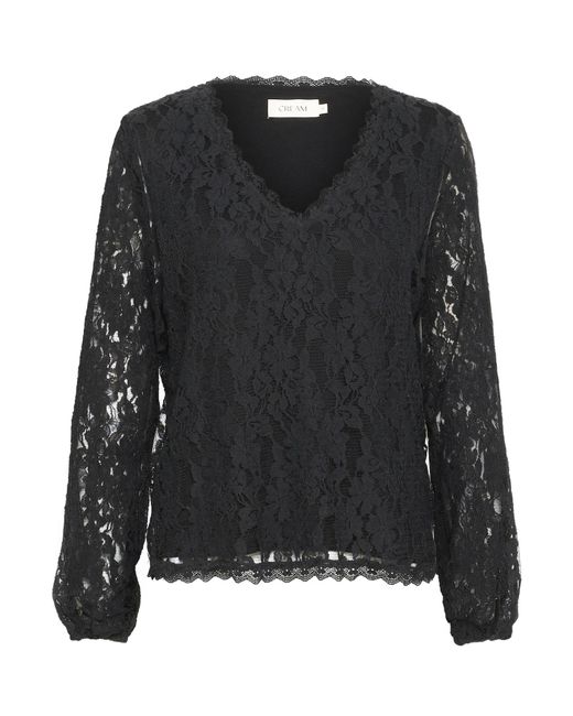 Cream Black Bluse 'Kit'