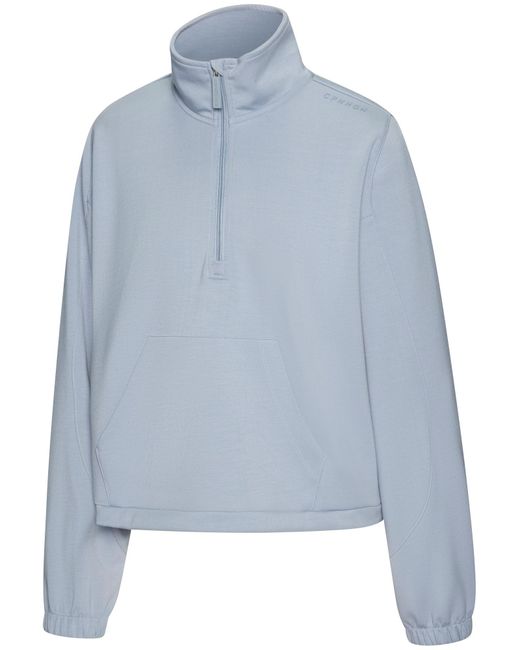 COPENHAGEN Blue Langarmshirt aus hochwertigem Material mit Stehkragen und Reißverschluss