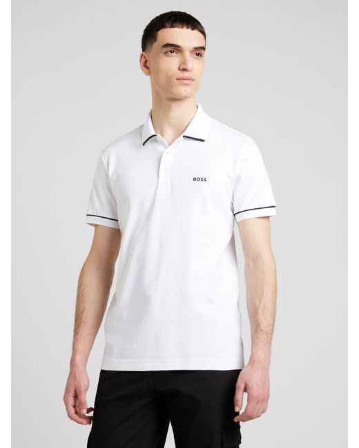 Boss Poloshirt 'paule' in White für Herren