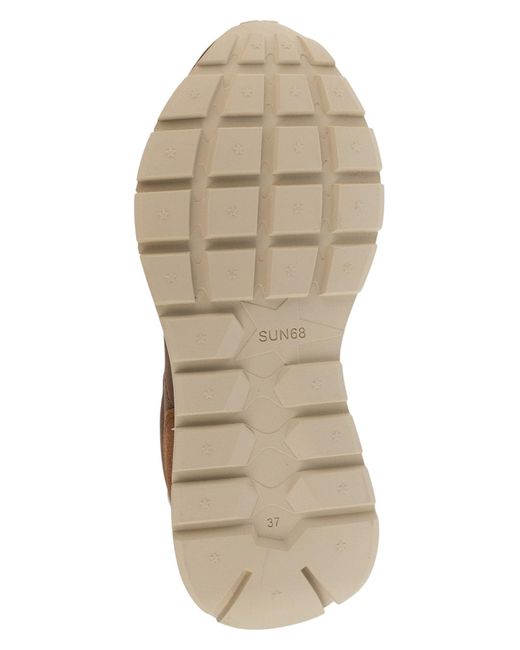 Sun 68 Brown Sneaker Low Ally Solid