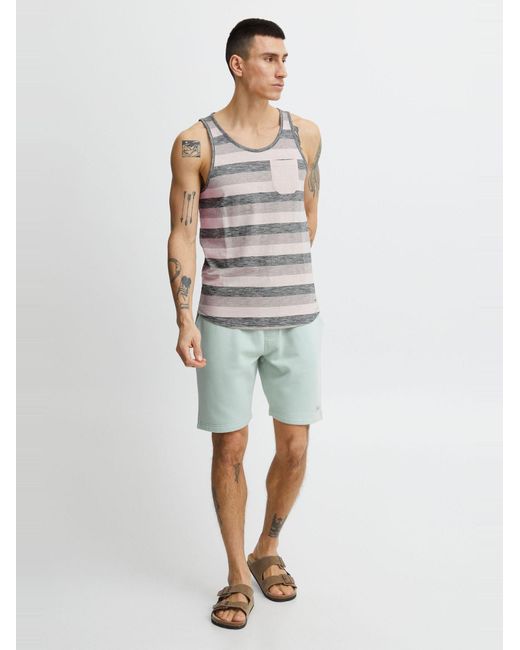 Solid Gestreiftes Tanktop Whicco Mit Brusttasche in Gray für Herren