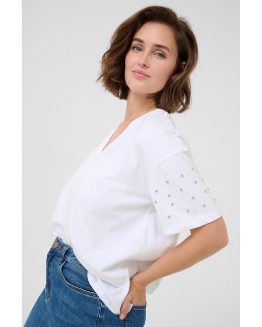 Kaffe White T-Shirt Kabarnya