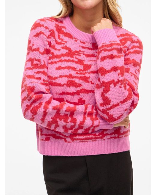 Vila Red Pullover Viopera