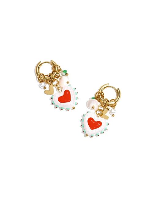 Cala Rose White Ohrringe Corazon