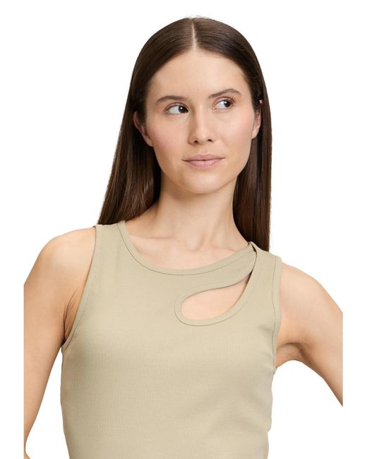 Cartoon Natural Basic-Top Mit Rundhalsausschnitt