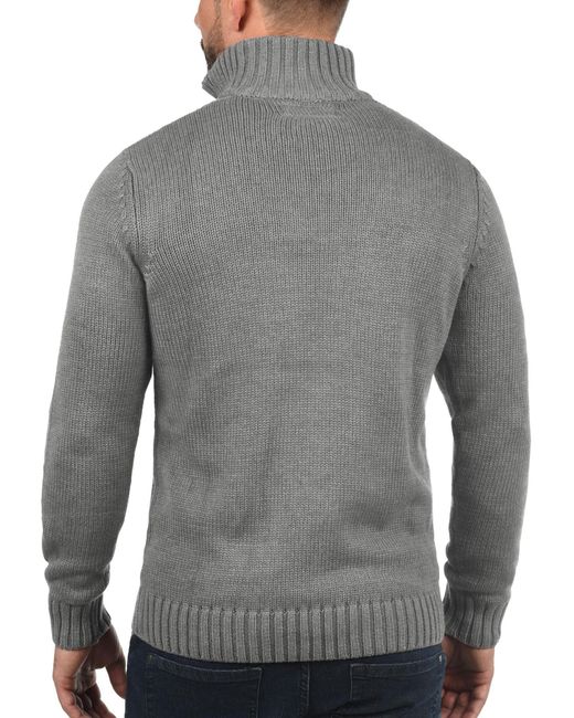 Solid Strickpullover Petro in Gray für Herren