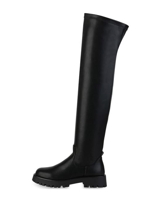 VAN HILL Black Overknees 'Evelyn'