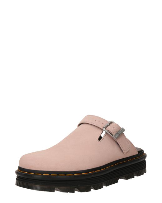 Dr. Martens Pink Clogs 'Zebzag'