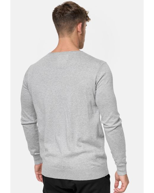 INDICODE Pullover Gamal in Gray für Herren