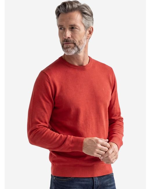 Redmond Pullover Basic in Red für Herren