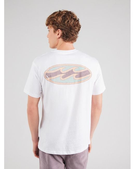 Billabong T-Shirt Crayon Wave in White für Herren