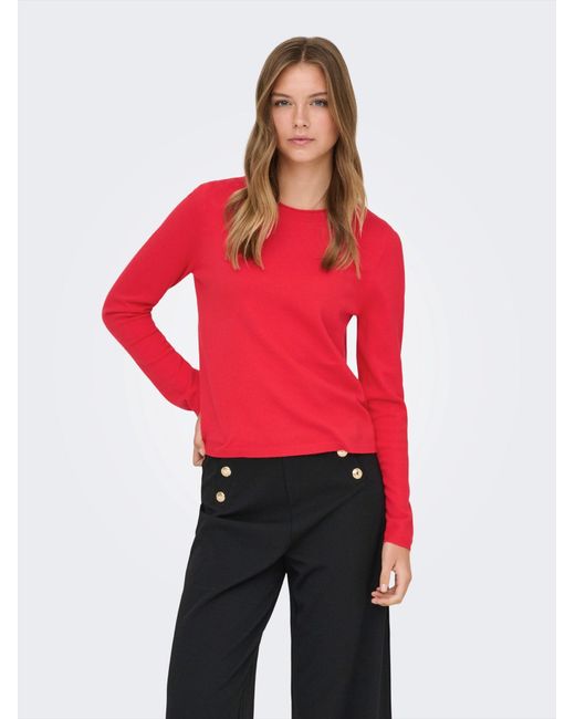 ONLY Red Pullover Onlloyal