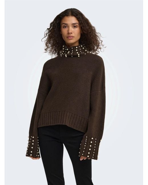 ONLY Brown Pullover Onlaya
