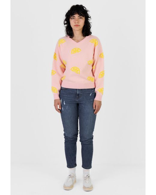 KLEINIGKEIT Pink Pullover Fruity