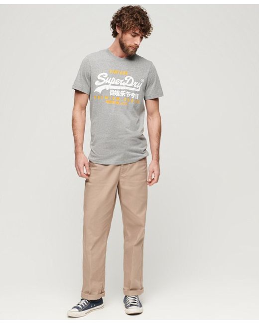 Superdry T-shirt in Gray für Herren