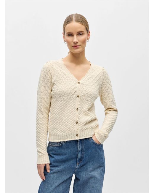 Object Natural Strickjacke Objnoa