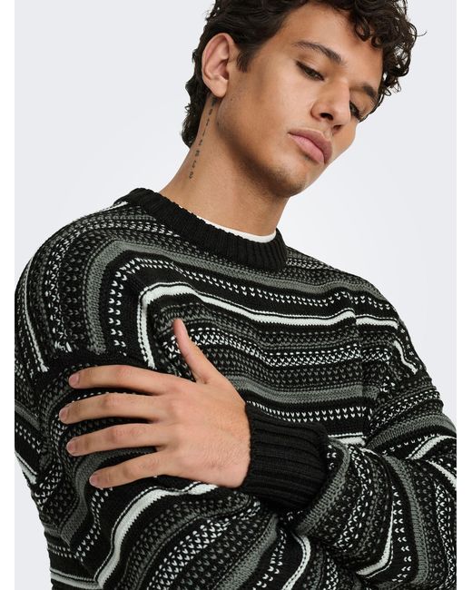 Only & Sons Pullover Onsroy in Black für Herren