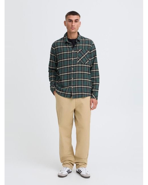 Solid Langarmhemd Sdsteve in Green für Herren