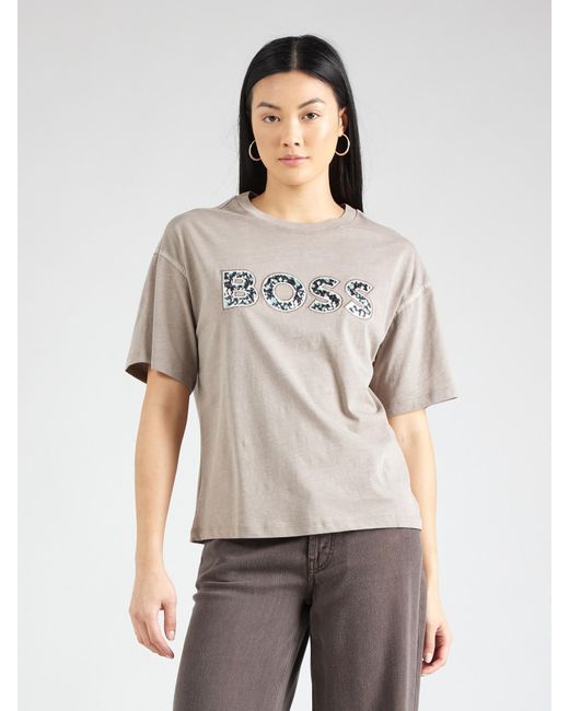 BOSS by HUGO BOSS T-shirt \'evina\' in Weiß | Lyst DE