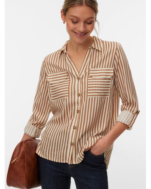 Vero Moda Natural Bluse Vmbumpy