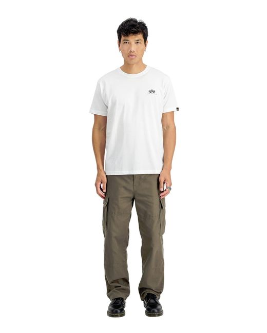 Alpha Industries Shirt Basic Small Logo in White für Herren
