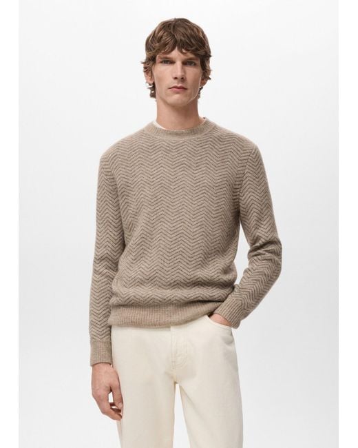 Mango Pullover in Natural für Herren