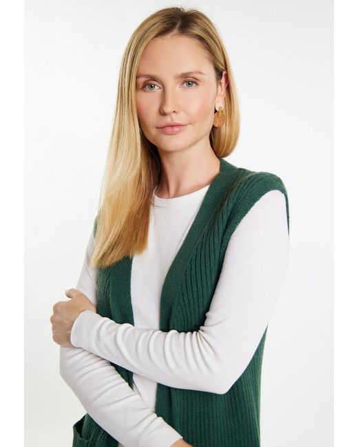 usha WHITE LABEL Green Strickweste 'Teylon'
