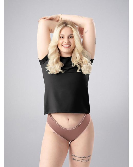 LEAFLETIC Brown Slip Mid Rise Brief