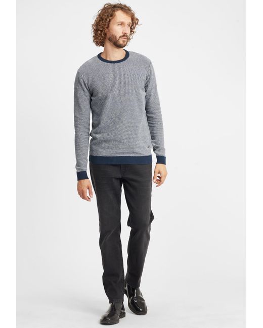 Solid Strickpullover ' dumon ' in Gray für Herren