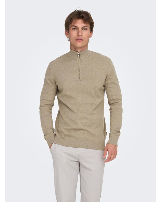 Only & Sons Pullover Onsloui in Natural für Herren