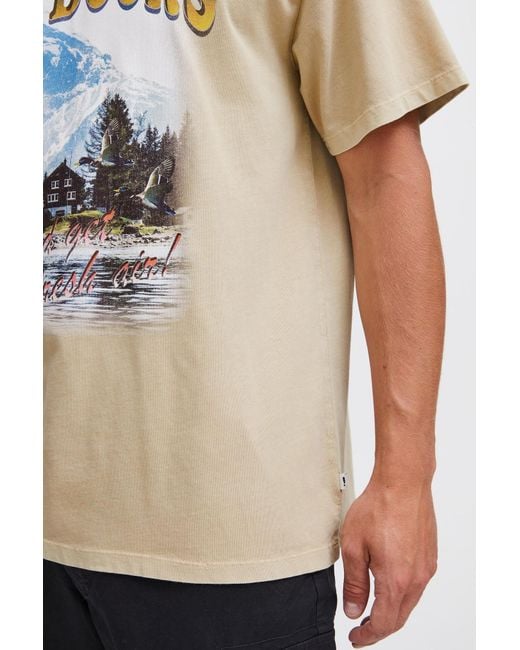 Solid T-Shirt in White für Herren
