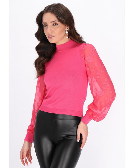 faina Pink Pullover Festive