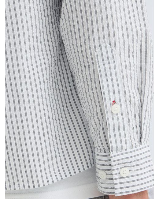 Solid Langarmhemd Sdumstead in White für Herren
