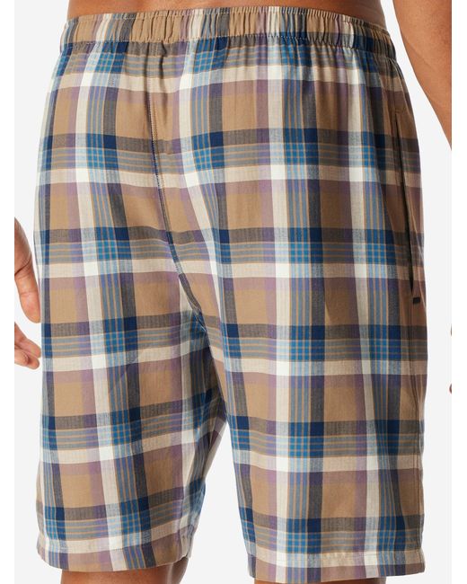 Schiesser Pyjamashorts Bermuda in Blue für Herren