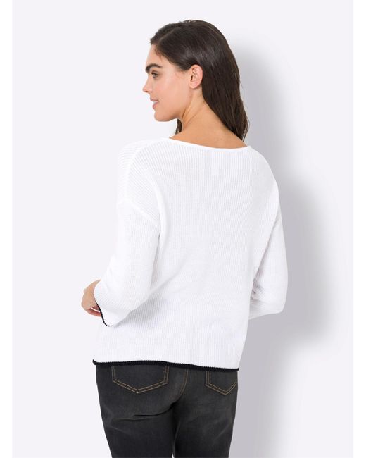 heine White Pullover
