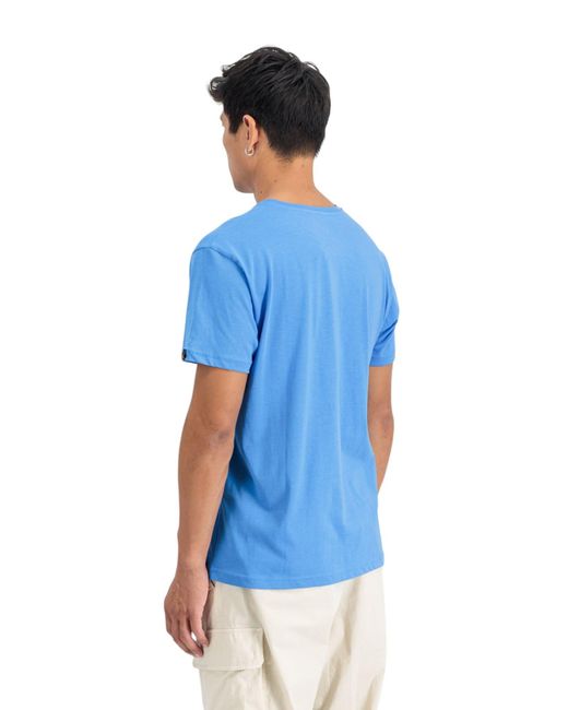 Alpha Industries Shirt Basic Logo in Blue für Herren