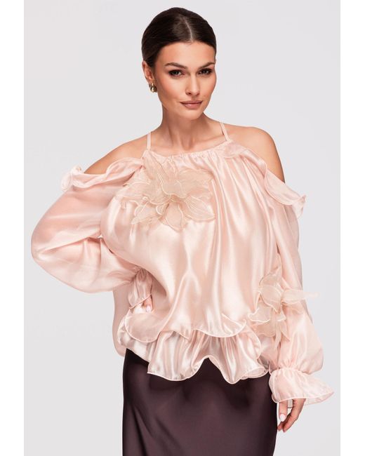 Ombre Pink Bluse