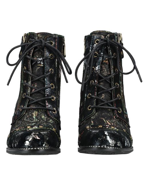 LAURA VITA Black Schnürstiefelette