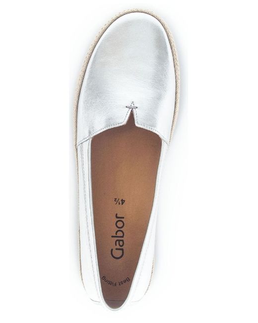 Gabor Gray Halbschuhe Leder Espadrille