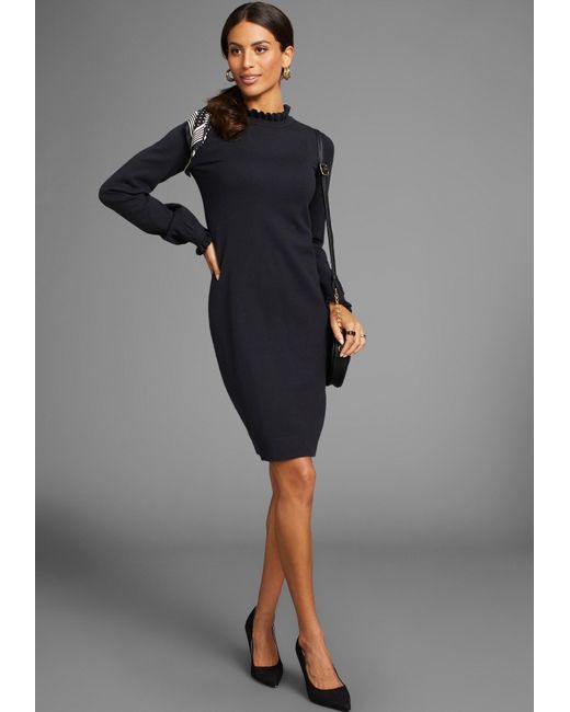 Laura Scott Blue Strickkleid