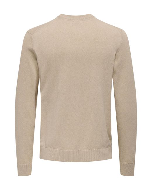 Only & Sons Pullover Onsrex in Natural für Herren