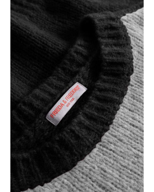 Frieda & Freddies Gray Strickpolopullover