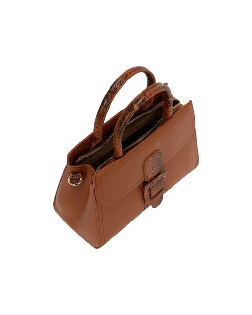 faina Brown Handtasche