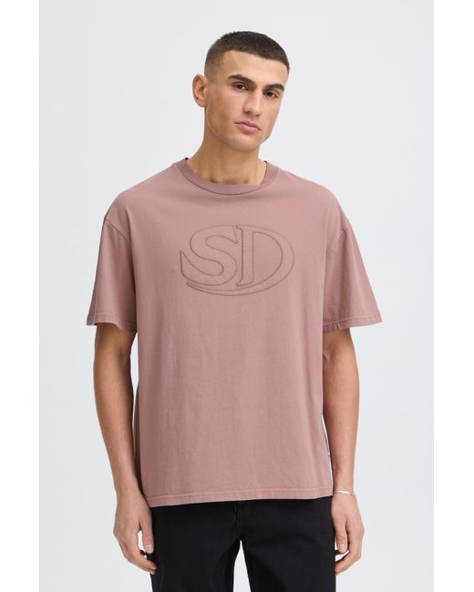 Solid Rundhalsshirt Sduncaster in Pink für Herren