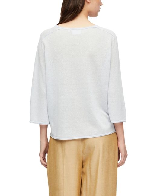 Comma, White Pullover