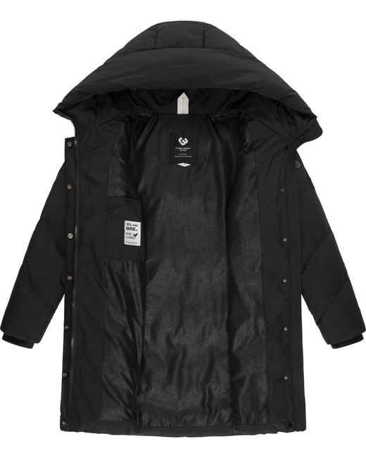Ragwear Black Wintermantel 'Avelin'