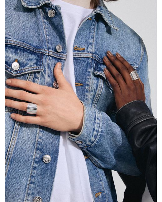 Pilgrim Ring Laurel in Metallic für Herren
