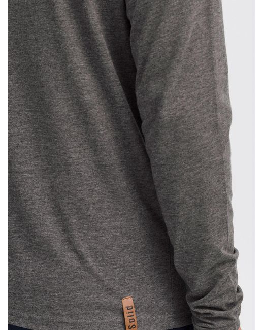 Solid Rundhalsshirt Volko in Gray für Herren